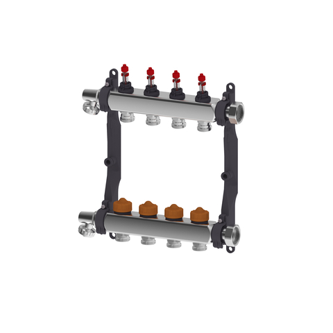 Roth Heizkreisverteiler Thermaset m.DFA HK 14/absperrbar/Edelstahl 1135010024