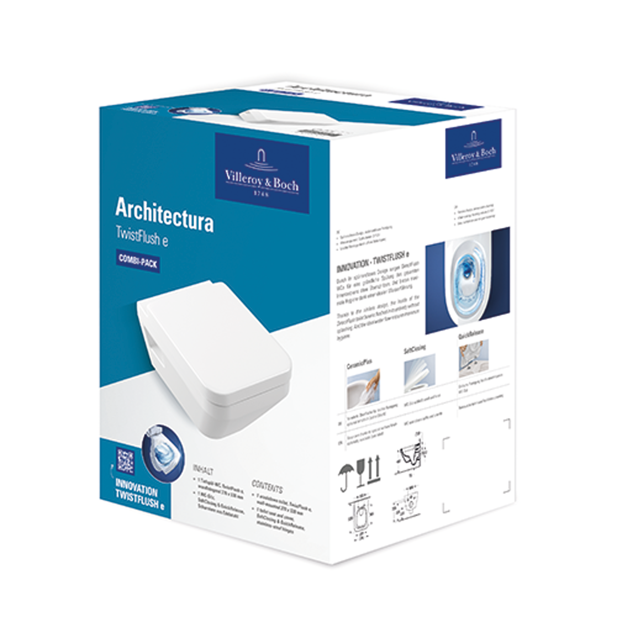 Villeroy Boch Combi-Pack Architectura 5685CL 370x 530mm Rechteck Weiss Alpin CeramicPlus 5685CLR1 Villeroy Boch Combi-Pack Architectura 5685CL 370x 530mm Rechteck Weiss Alpin CeramicPlus 5685CLR1