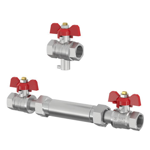 Flamco Erstausruesterbausatz Kugelhahn DN15 universal, Zaehlerersatzstueck 110mm M1278601 Flamco Erstausruesterbausatz Kugelhahn DN15 universal, Zaehlerersatzstueck 110mm M1278601