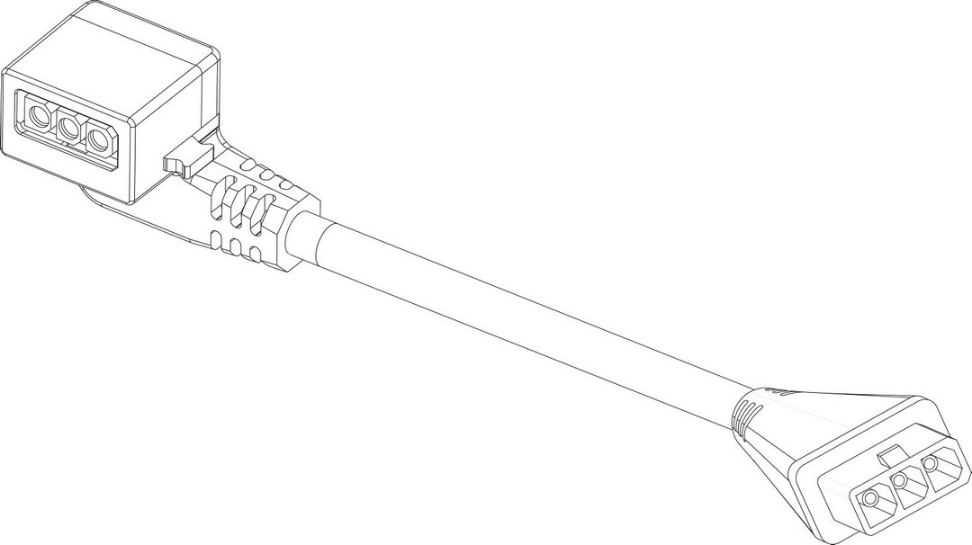 BOSCH Ersatzteil TTNR: 8738215191 Pumpenkabel 250mm (Winkelstecker)
