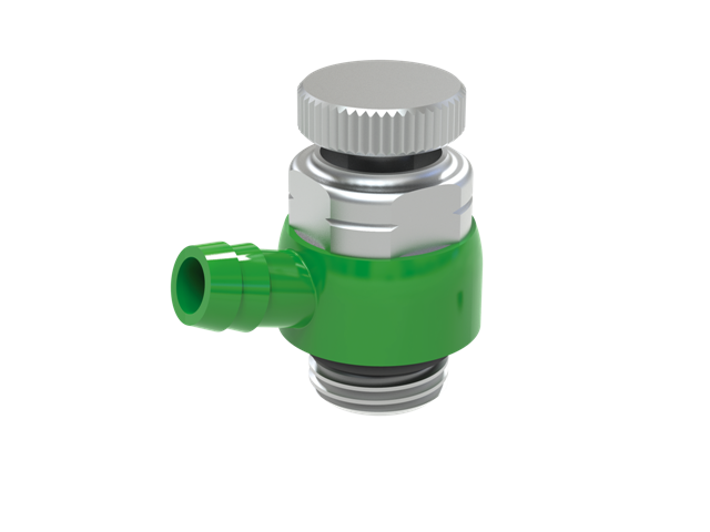 ABA Entleerungsventil Edelstahl DN8 gruen mit Rad 51096.002.11
