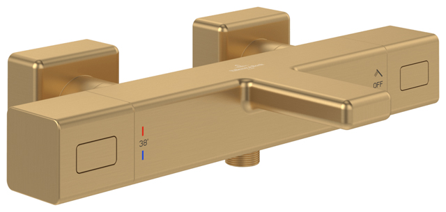 Villeroy Boch Vierloch-Badewannenrandarmatur Conum 455x165x124mm Rund Brushed Gold TVT12700200076