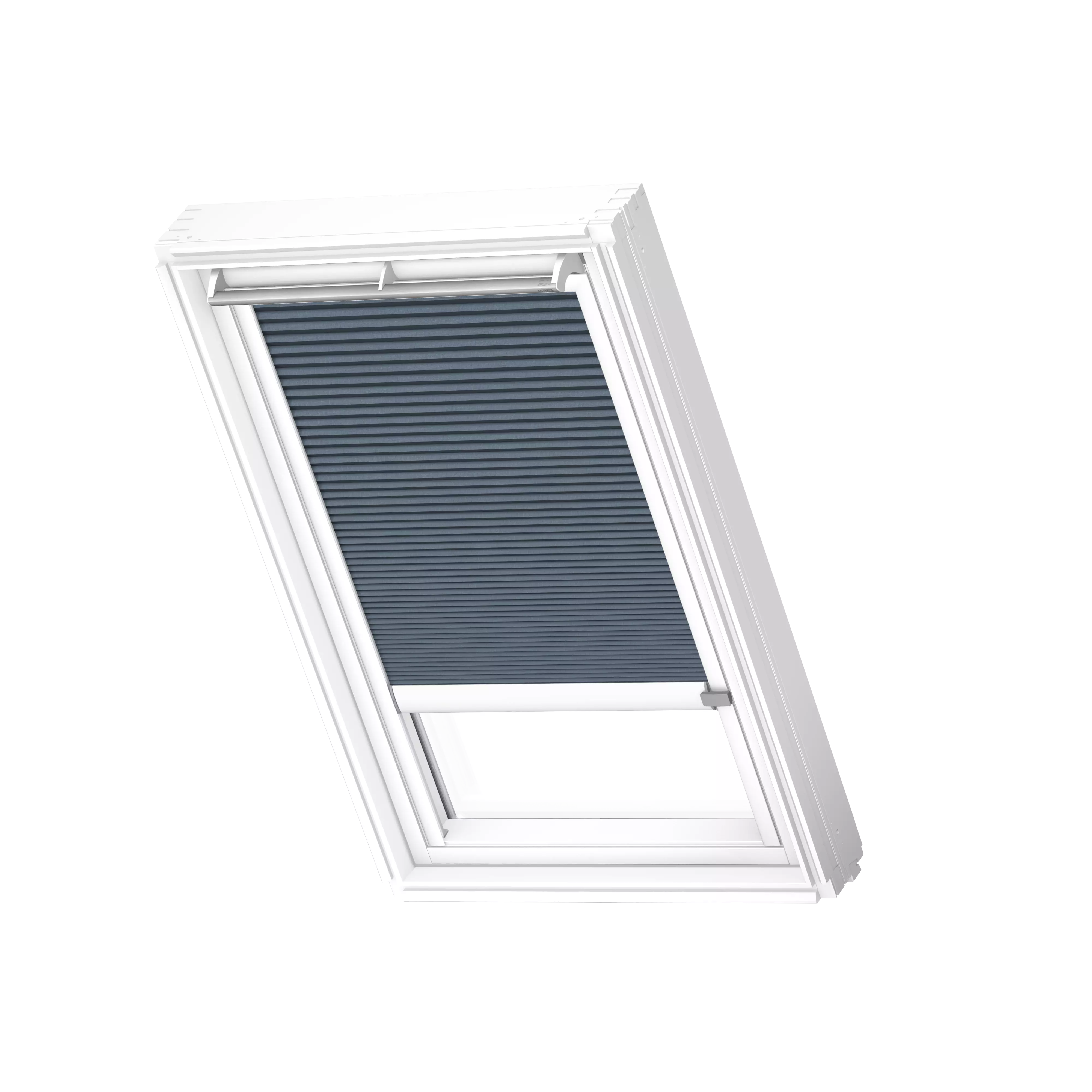 VELUX Wabenplissees elektro Schiefergrau, weisse Schiene, Premium FMC CK02 1164KWL
