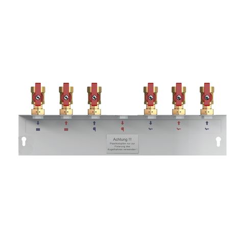 Flamco Aufputzmontageschiene fuer Logotwin H Anschl. oben, m. 6x Kugelh. DN20 gerade M10920.26OH183 Flamco Aufputzmontageschiene fuer Logotwin H Anschl. oben, m. 6x Kugelh. DN20 gerade M10920.26OH183