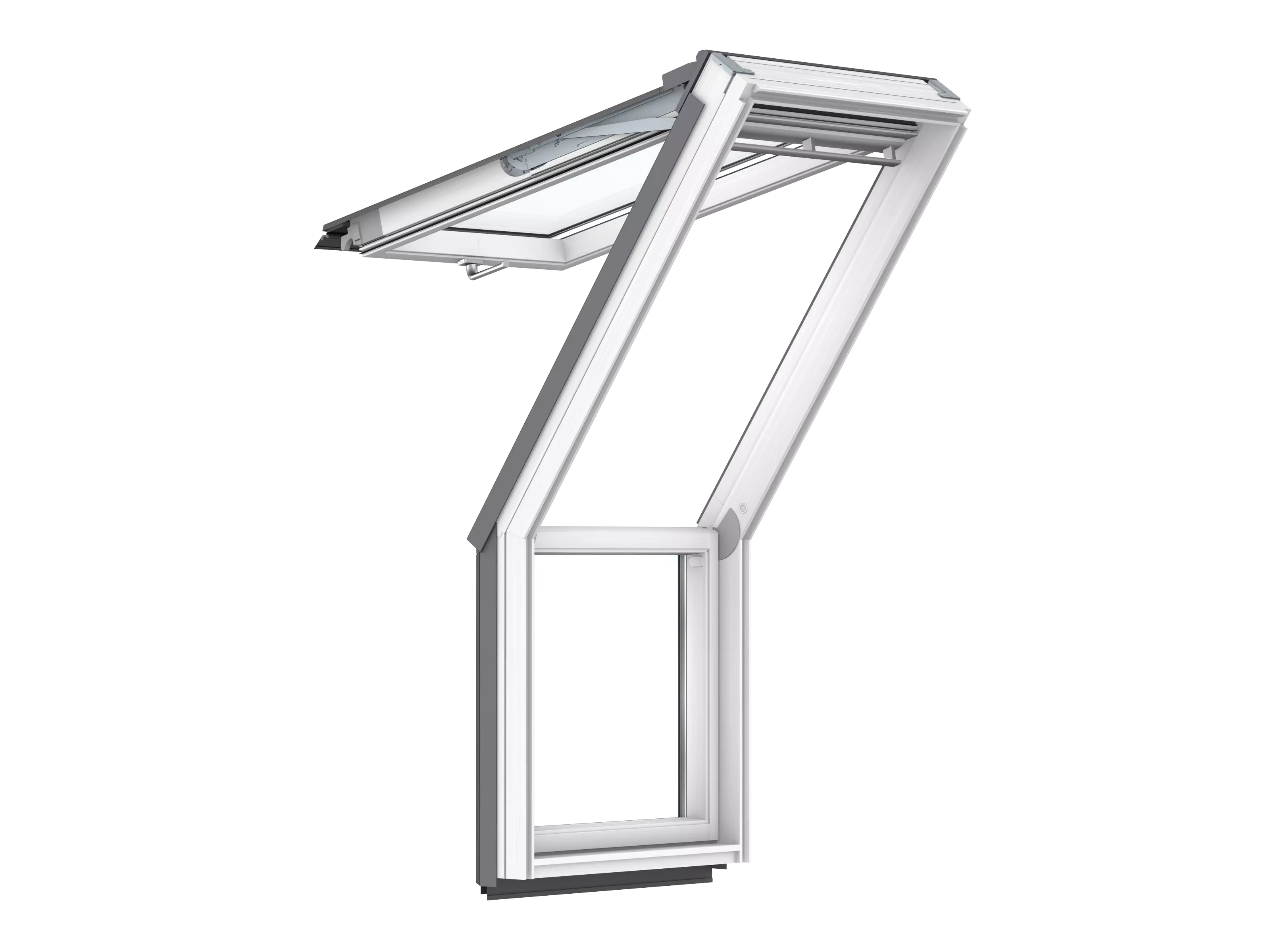 Dachterasse, unten fest weiss lack EN. PLUS Alu 78x109 VEC M35 2065 Dachterasse, unten fest weiss lack EN. PLUS Alu 78x109 VEC M35 2065