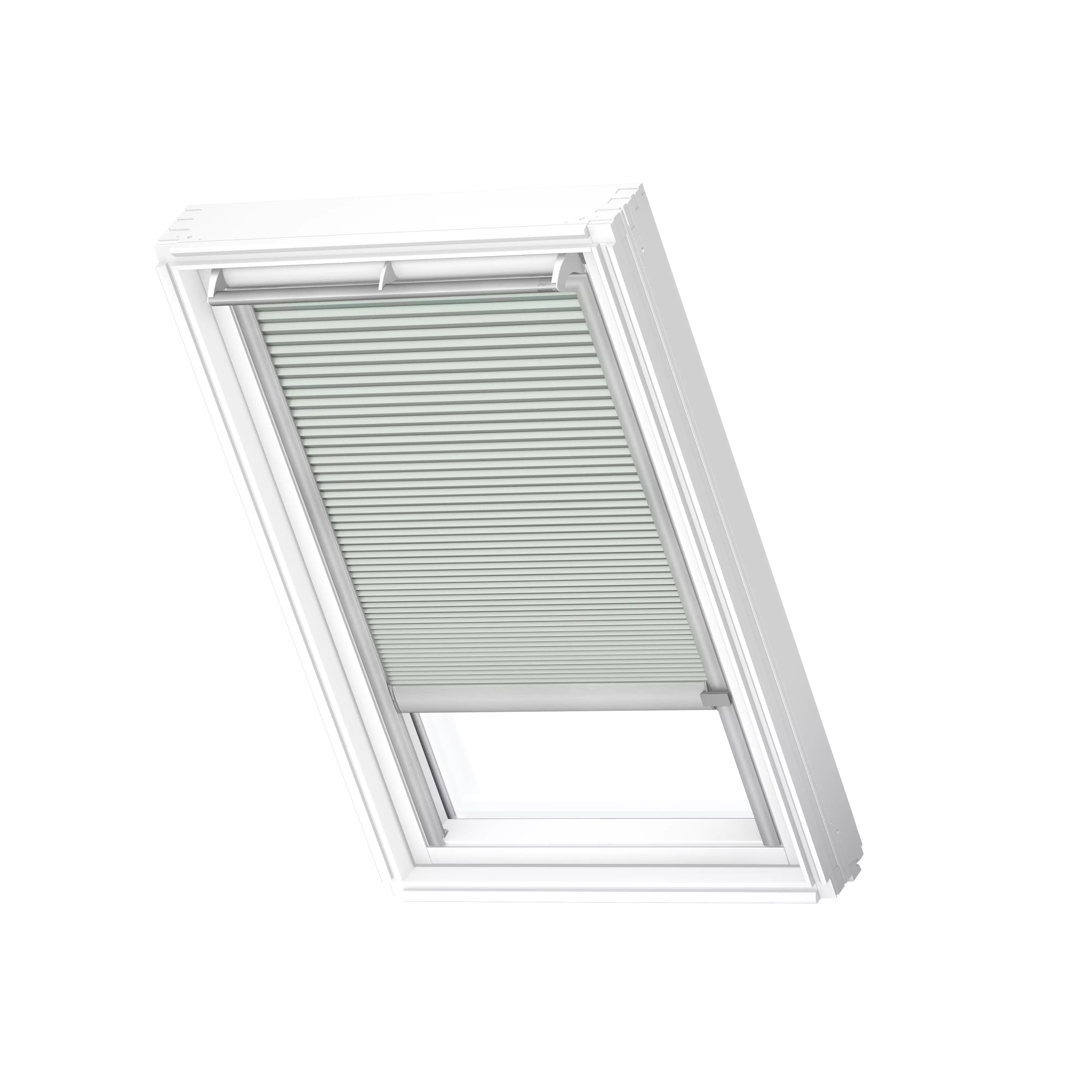 VELUX Wabenplissees elektro Blassgruen, alu Schiene, Premium FMC MK10 1168K VELUX Wabenplissees elektro Blassgruen, alu Schiene, Premium FMC MK10 1168K