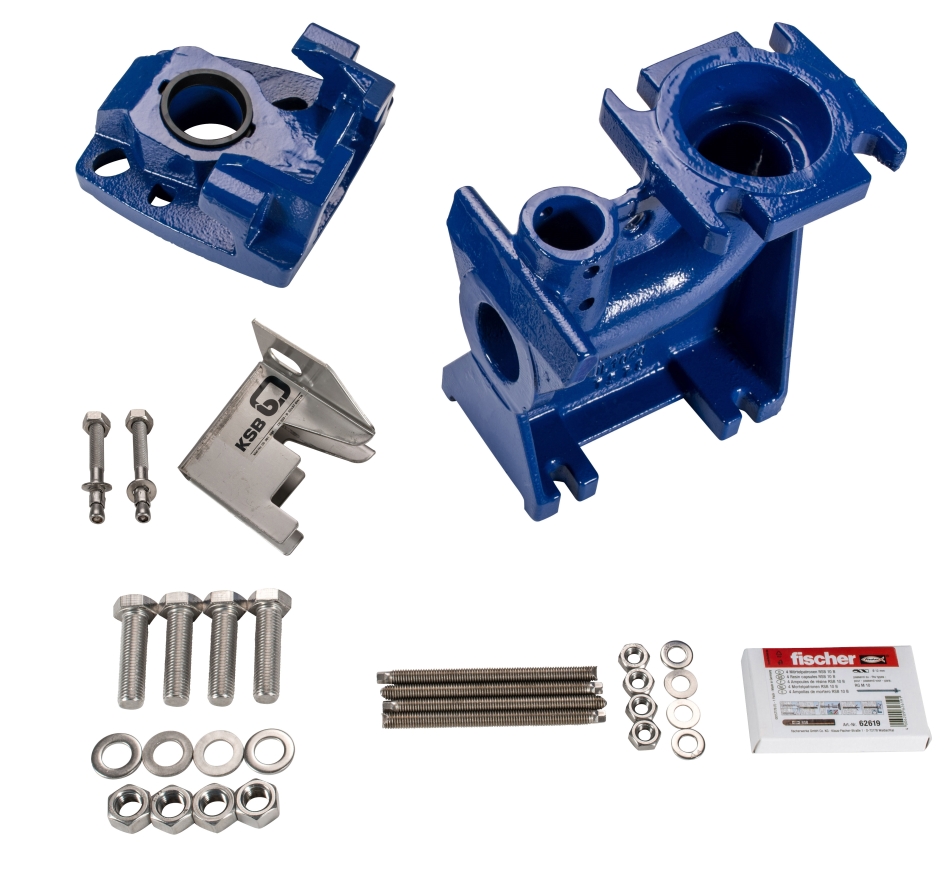 KSB Flanschkruemmer mit Fuss Stangenfuehrung, DN 65, ET 4,5 m 39021213 KSB Flanschkruemmer mit Fuss Stangenfuehrung, DN 65, ET 4,5 m 39021213