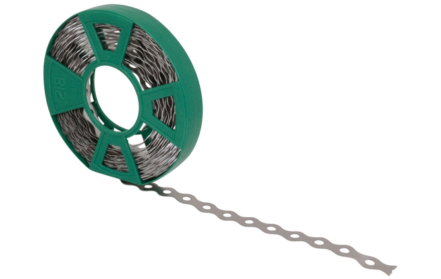 Walraven Montageband Edelstahl 1.4401 17x0,8 10m gewellt gleichm. Lochbild (7) 0833017