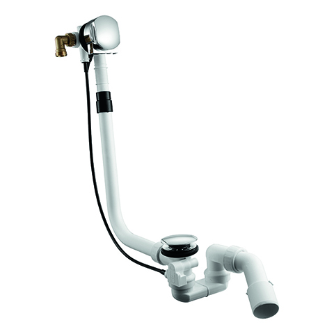 Ideal Standard Ab-/ueberlaufgarnitur MULTIPLEX-TRIO mit ueberlangem Schaft Chrom K7812AA