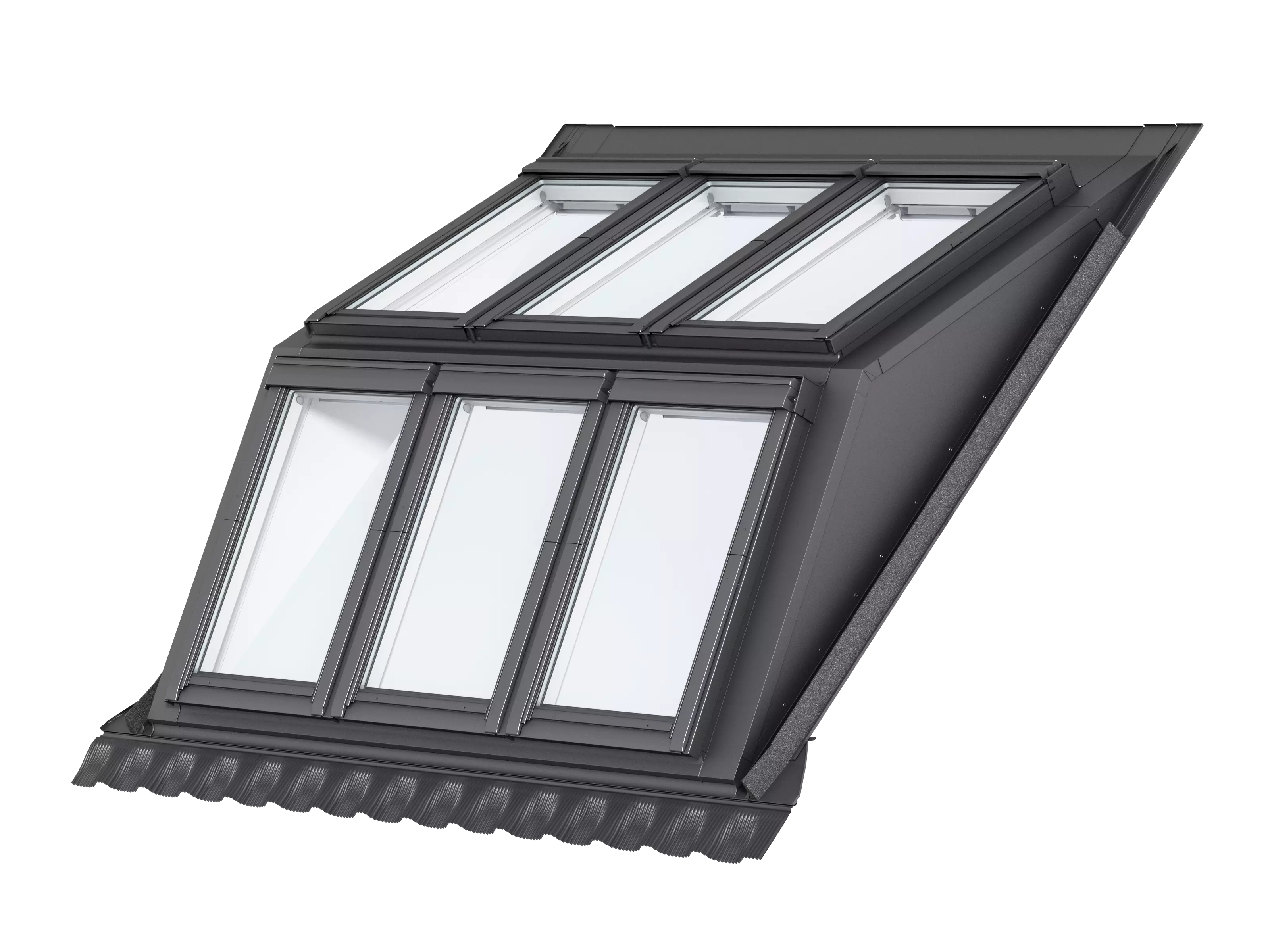VELUX Kombi-Aufkeilrahmen fuer gaubenaehnliche Loesungen, Alu EBW MK06 2032BK