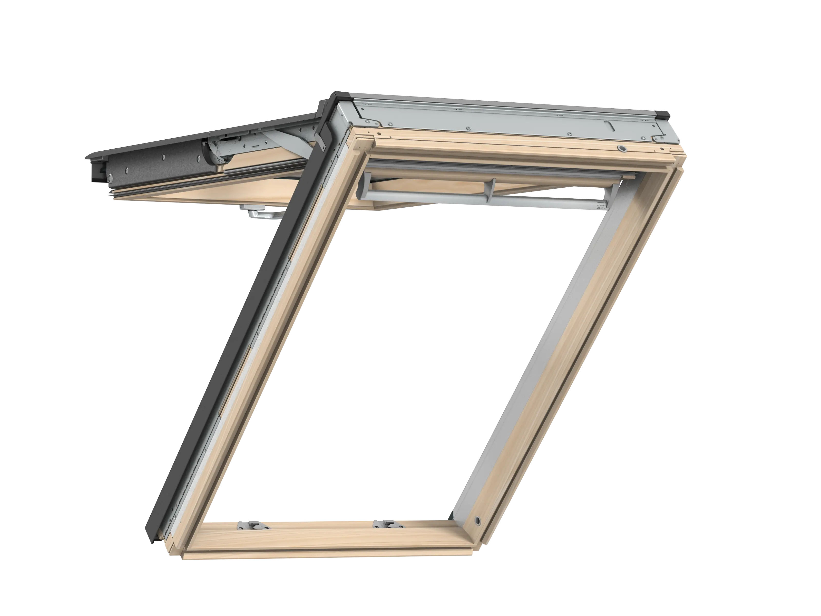 VELUX Klapp-Schwing-Fenster klar lack E.HitzeschAlu 114x118 GPL SK06 3069