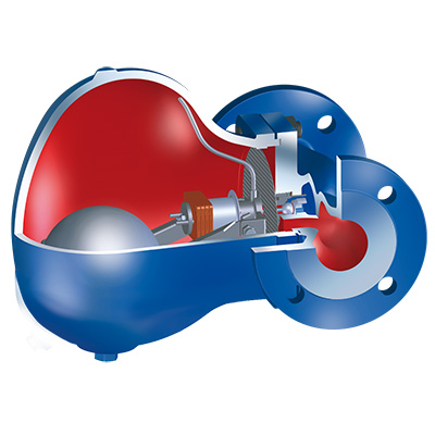 ARI Flanschen-Schwim.Kondensatableiter CONA S,DN20,PN16,EN-JL1040,R13,ZulaufR 126310020110613