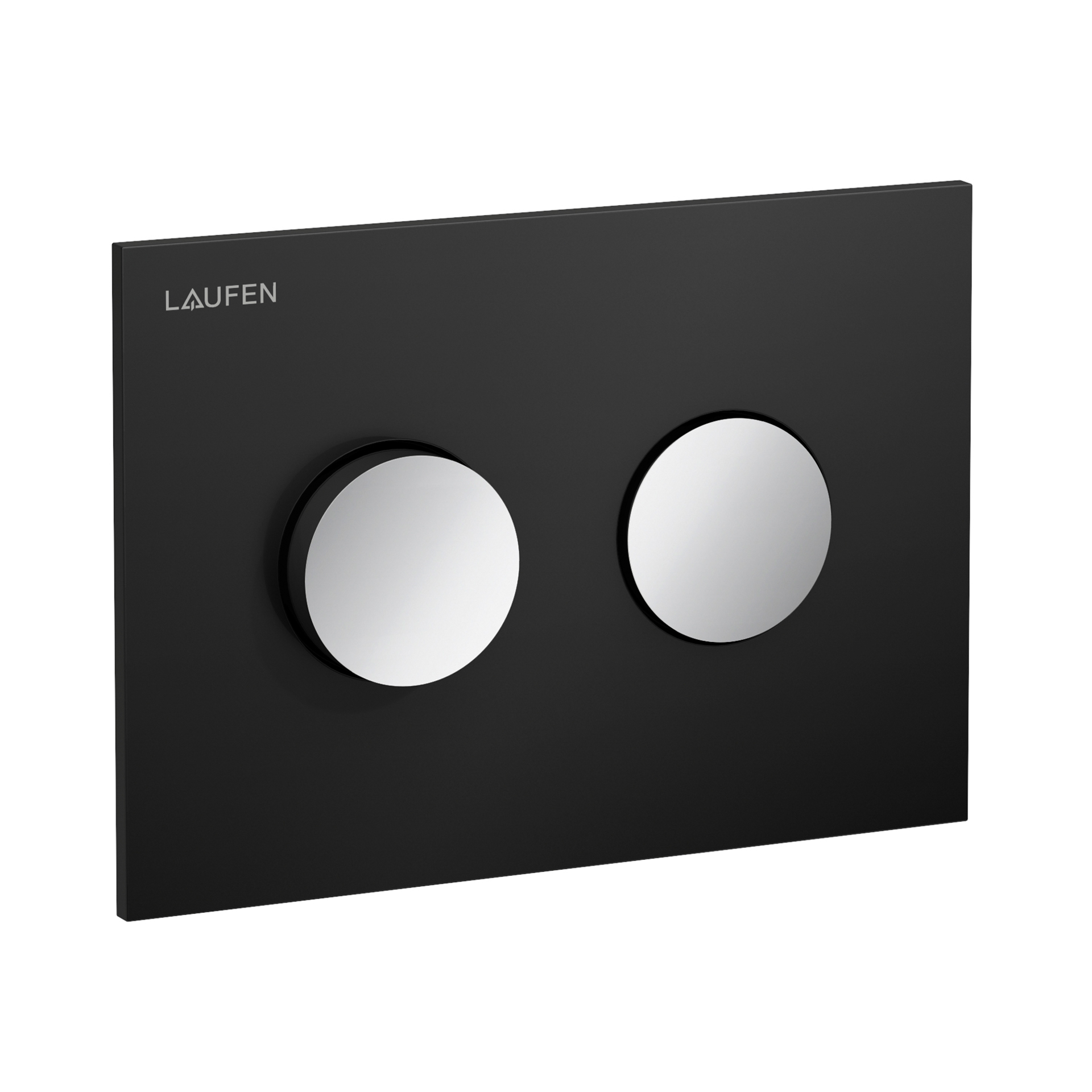 Laufen Betaetigungsplatte GROOVE INEO mit Dual-Flush schwarz matt/Tasten chrom H9001171230001