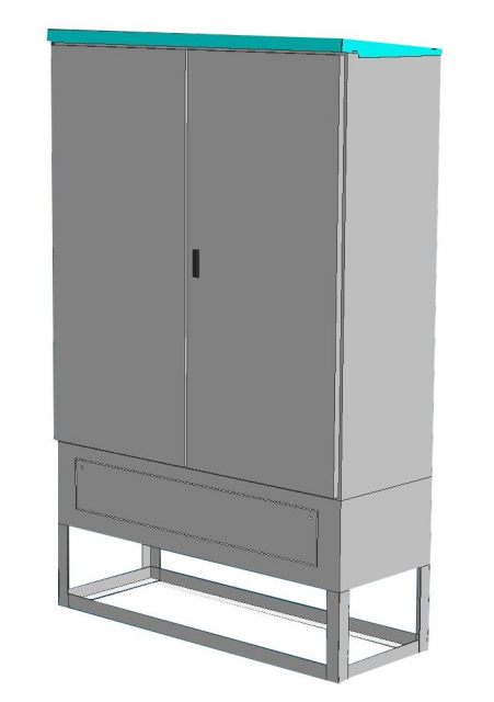 KSB Freiluftschrank inkl. Fuss BS 1200x800x300, mit zusaetzl. Einbauraum 01351207