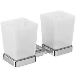 Ideal Standard 2 Zahnputzbecher IOM Cube, Chrom E2205AA