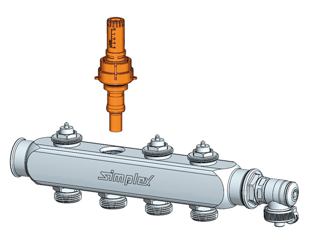 Flamco DurchFlamcoussmengenanzeiger vern. DN15, 0-5l/min, passend f. FBH-Verteiler F18477
