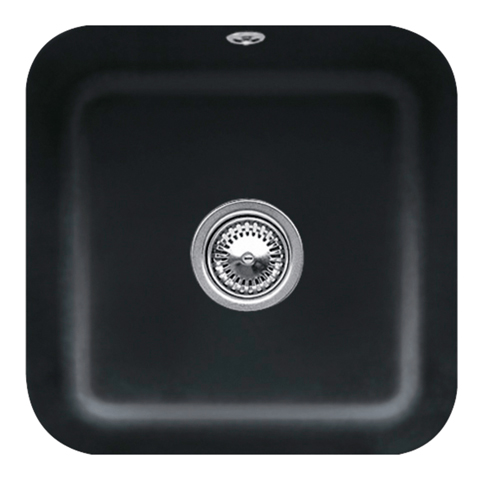 Villeroy Boch U-Bau-SP Cisterna 50 445x445mm Exc-Garn. Spuelbecken mtig Keram Ebony c+ 670302S5