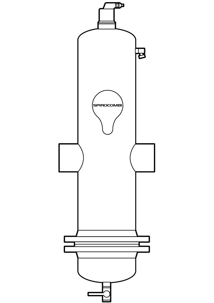 Spirotech Luft- u. Schlamm SpiroCombi demont. Hi-flow, DN 100,Schweissst.,10 bar,110 Gr HD100L Spirotech Luft- u. Schlamm SpiroCombi demont. Hi-flow, DN 100,Schweissst.,10 bar,110 Gr HD100L