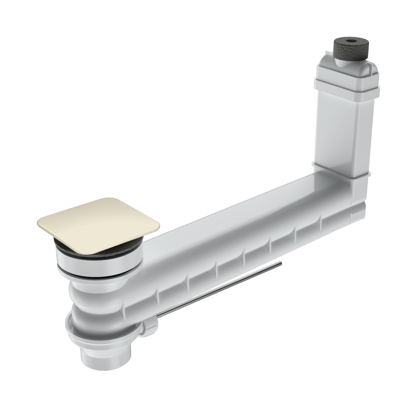 Kaldewei Ab-+ueberlaufventil CLOU Mod. 3901 f. Excenterbet.,Deckel email., eckig,perg 905400000231