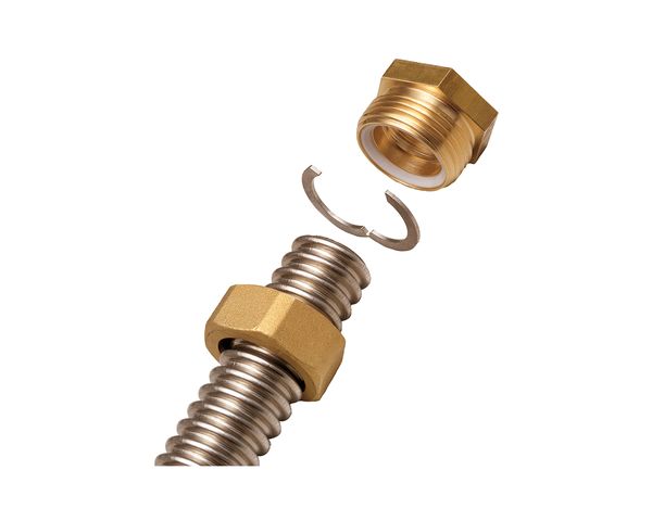 Flamco FixLock Verschraubungsset fuer Wellrohr DN 25, 1" IG M46112Flamco