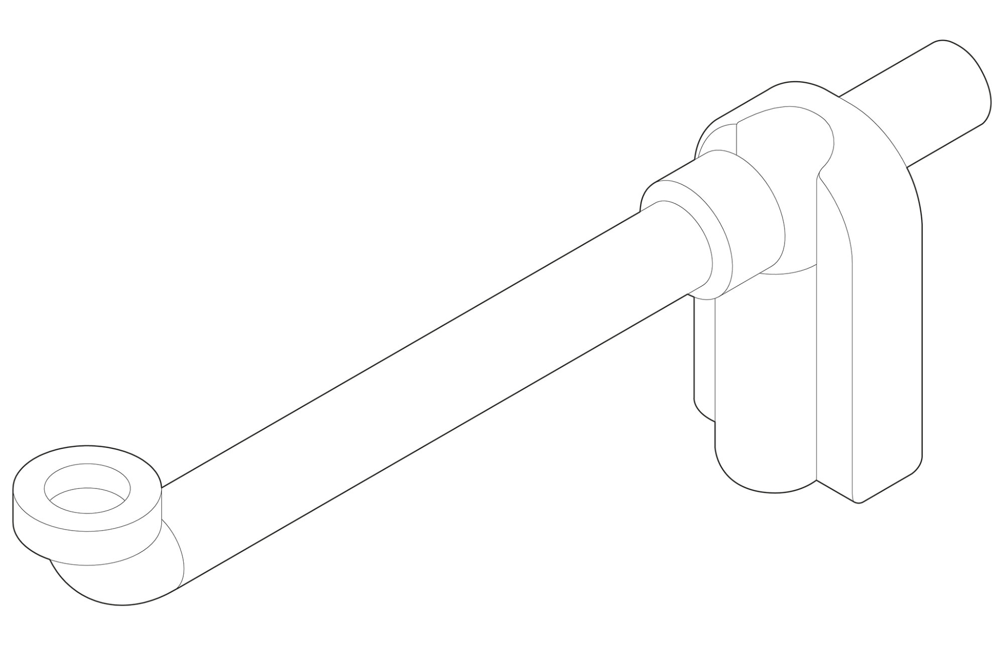 Ersatzteil, Siphon, G 1 1/4, Kunststoff weiss, AP-Montage, hoehenverstellbar 9510351051 Ersatzteil, Siphon, G 1 1/4, Kunststoff weiss, AP-Montage, hoehenverstellbar 9510351051
