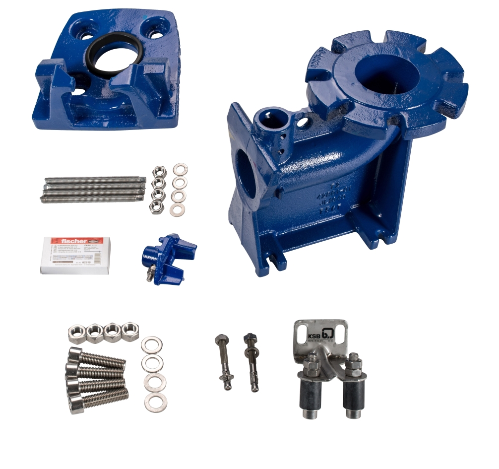 KSB Flanschkruemmer mit Fuss 2-Stangenfuehrung, DN65,rechtw. Halterung 39023006 KSB Flanschkruemmer mit Fuss 2-Stangenfuehrung, DN65,rechtw. Halterung 39023006