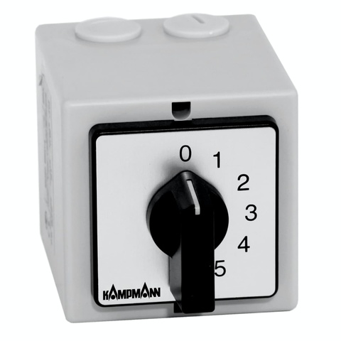 Kampmann 5-Stufen-Schalter Typ 100925 0-1-2-3-4-5, Aufputz, 15 A 196000100925