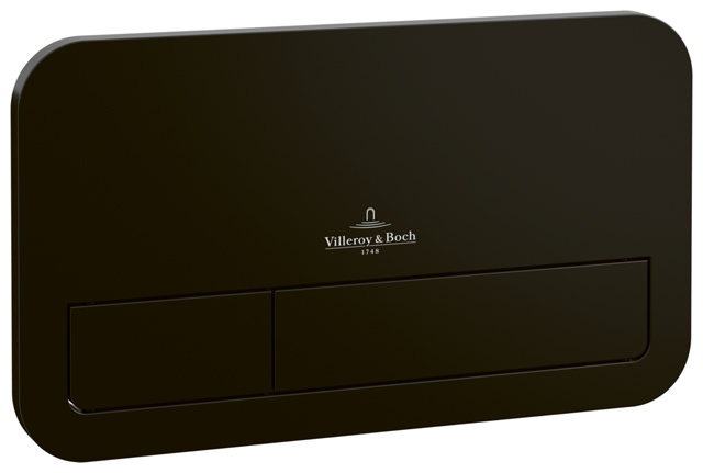 Villeroy Boch WC-Betaetigungsplatte ViConnect 253x10x145mm Eckig Black Matt 922490AN