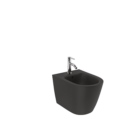 KLUDI RESA R Wand-Bidet 52 cm verdeckte Befestigungen Mattschwarz 23BIW0139