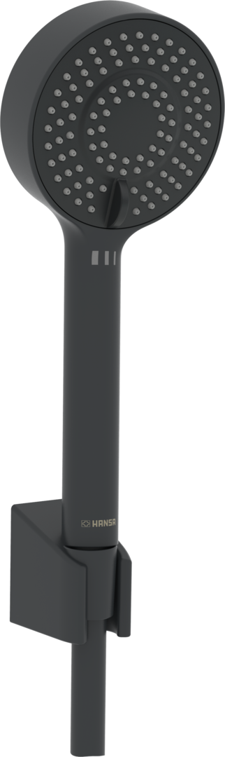 Hansa Handbrausegarnitur HANSABASICJET 4468 3-strahlig Matt-Schwarz 4468013333 Hansa Handbrausegarnitur HANSABASICJET 4468 3-strahlig Matt-Schwarz 4468013333