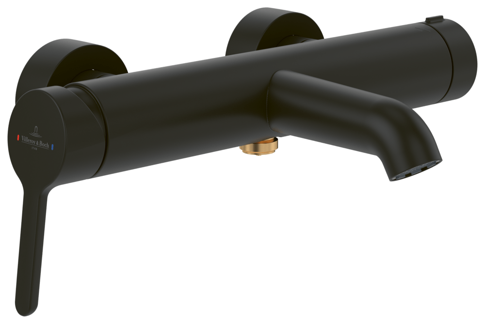 Villeroy Boch Einhebel-Badewannenarmatur Skyla Rund Matt Black TVS116003000K5