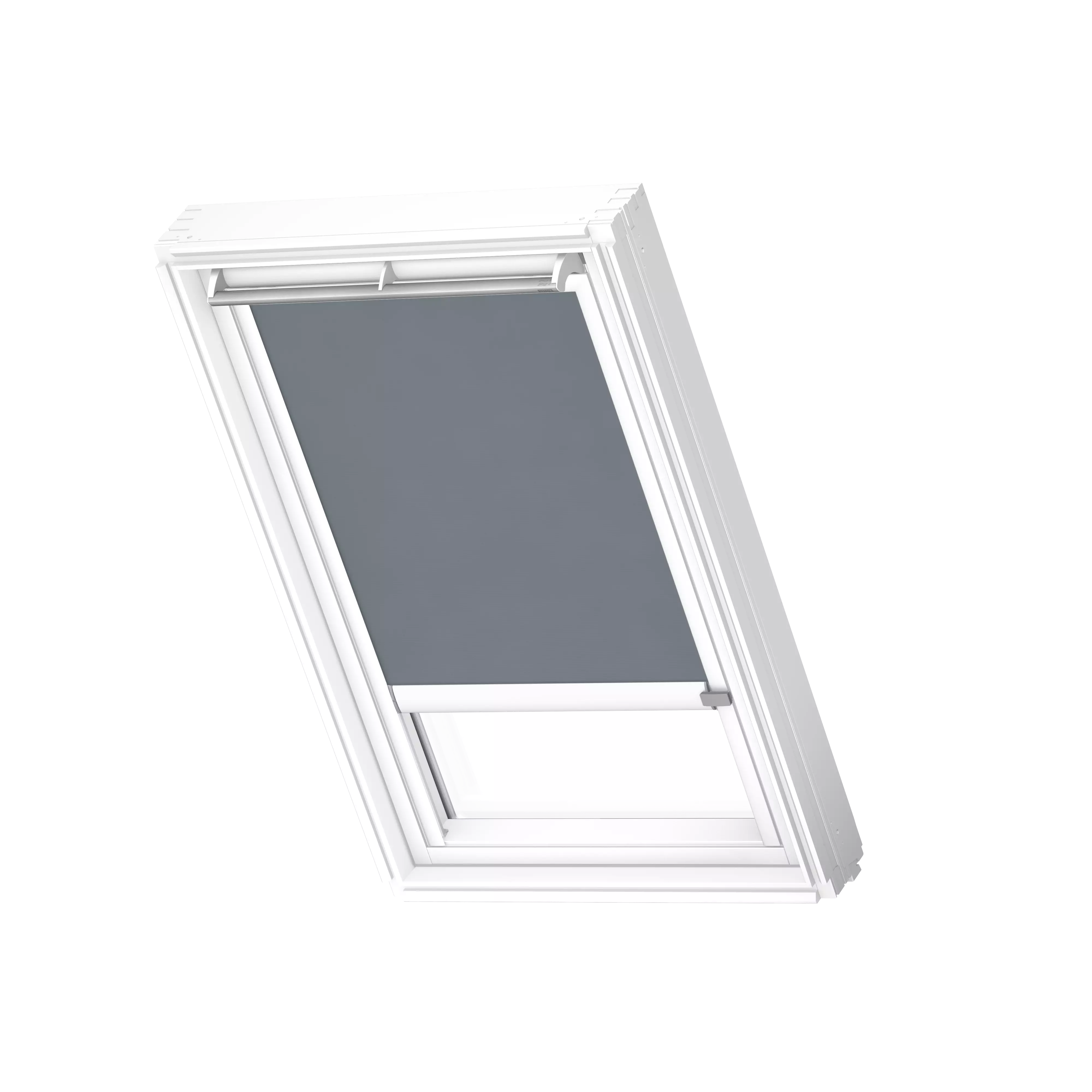 VELUX Sichtschutz-Rollo solar Blaugrau, weisse Schiene, Premium RSL MK08 4170KWL