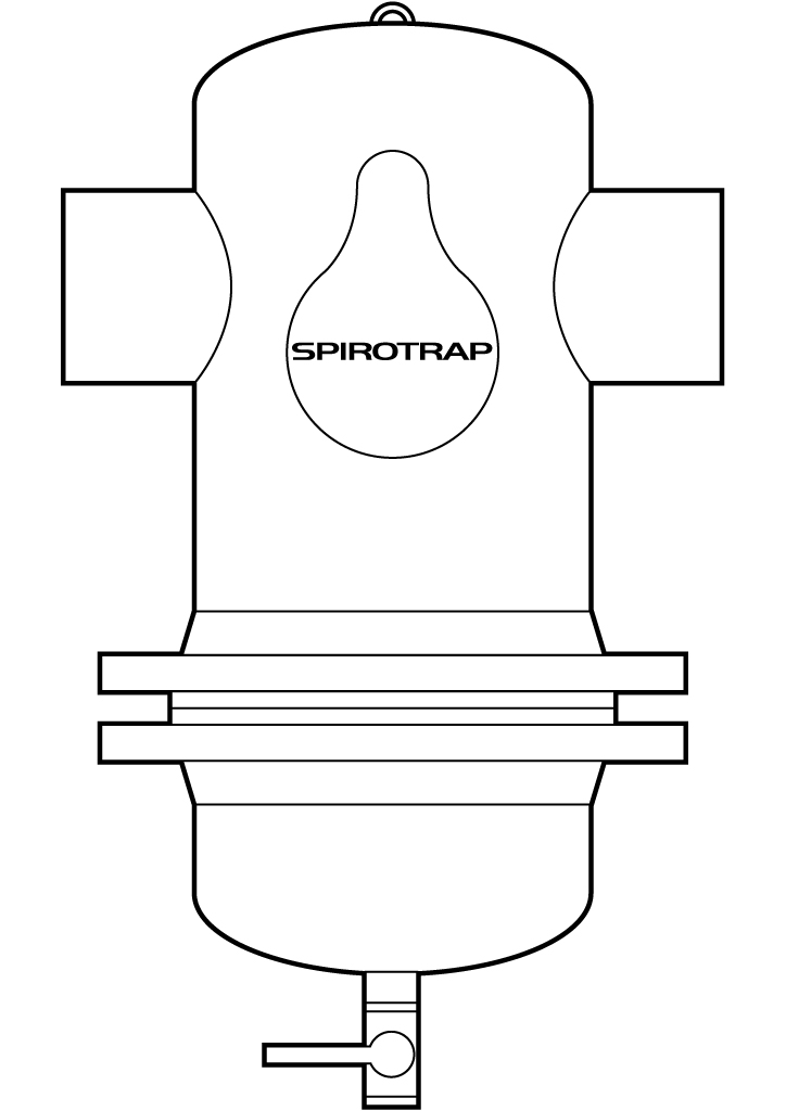Spirotech Schlammabscheider SpiroTrap Demont. DN 100 - Schweissst., 10 bar / 110 Grad BF100L