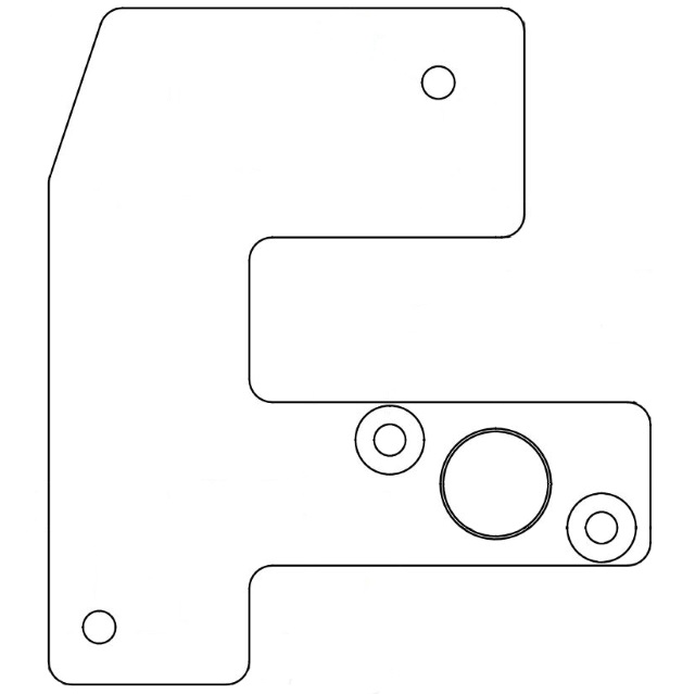 WINDHAGER Flanschpl. li. AAT verz. blau Flanschplatte links AAT PW24-103 051169