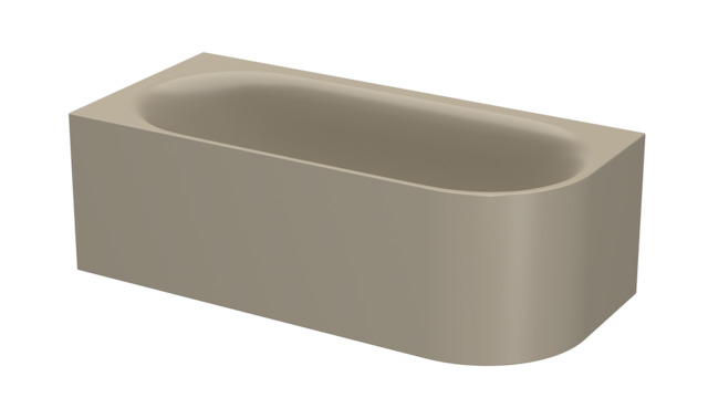 Bette Badewannen Eck Sonderform Lux Oval IV Silhouette Cashmere 1750x800x450/575mm 3425-415CERVS