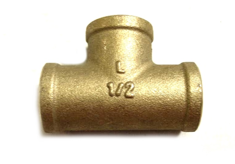 WINDHAGER T-STueCK 3130 1/2" MS. Messing T-Stueck Nr. 130, 1/2" blank 001724
