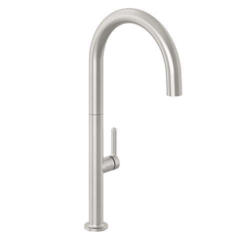 KLUDI AUREA Spueltisch-Einhandmischer seitl. Bedienung Stainl. Br. Nickel 55803N575 KLUDI AUREA Spueltisch-Einhandmischer seitl. Bedienung Stainl. Br. Nickel 55803N575