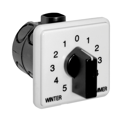 Kampmann 5-Stufen-Sommer-Winter-Schalter Typ 100929 0-1-2-3-4-5 Unterputz, 15 A 196000100929