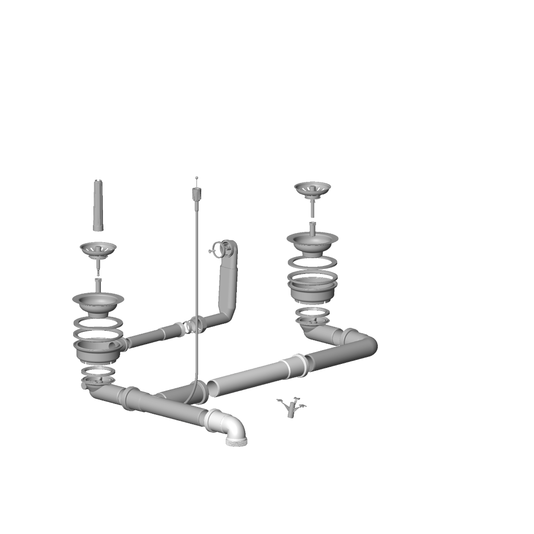 Dornbracht Ablaufgarnitur ERSATZTEILE 04110101200 Edelstahl gebuerstet 04110101200-86