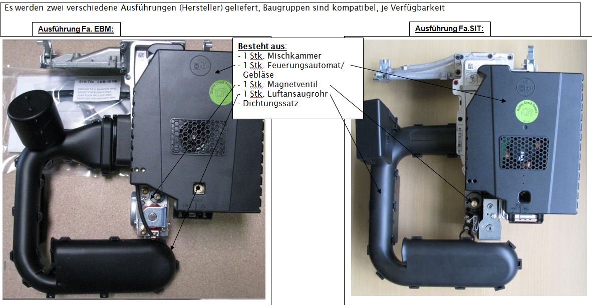 WINDHAGER Gas-Lufteinheit inkl. FA-Geblae Gas-Lufteinheit kpl.inkl. Feuerungsautom 013782