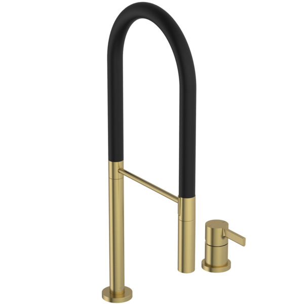 Ideal Standard 2-Loch Kuechenarm. Gusto Ausld.225mm Semi-Pro 2F-Brause Brushed Gold BD425A2